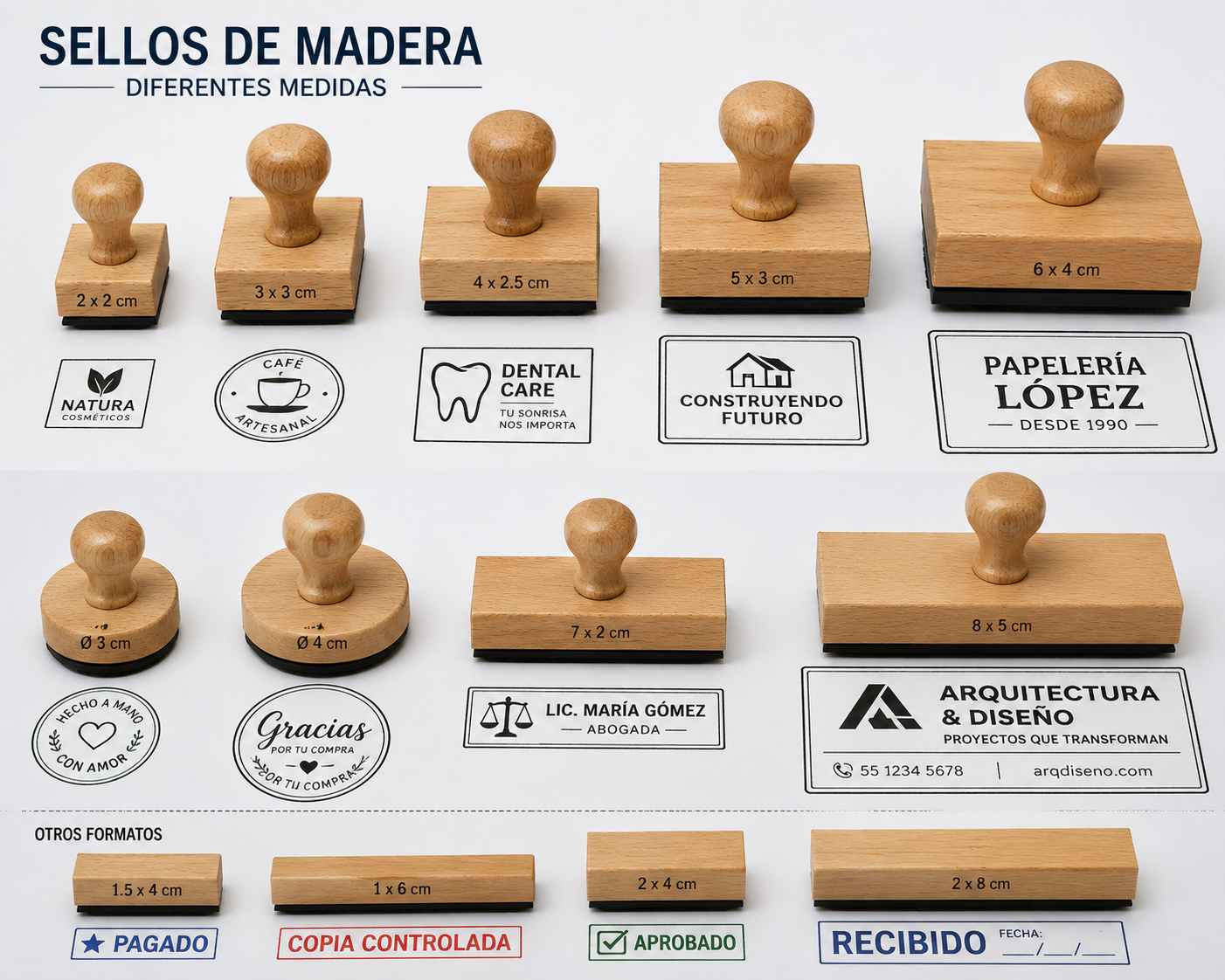 Sello de madera personalizado