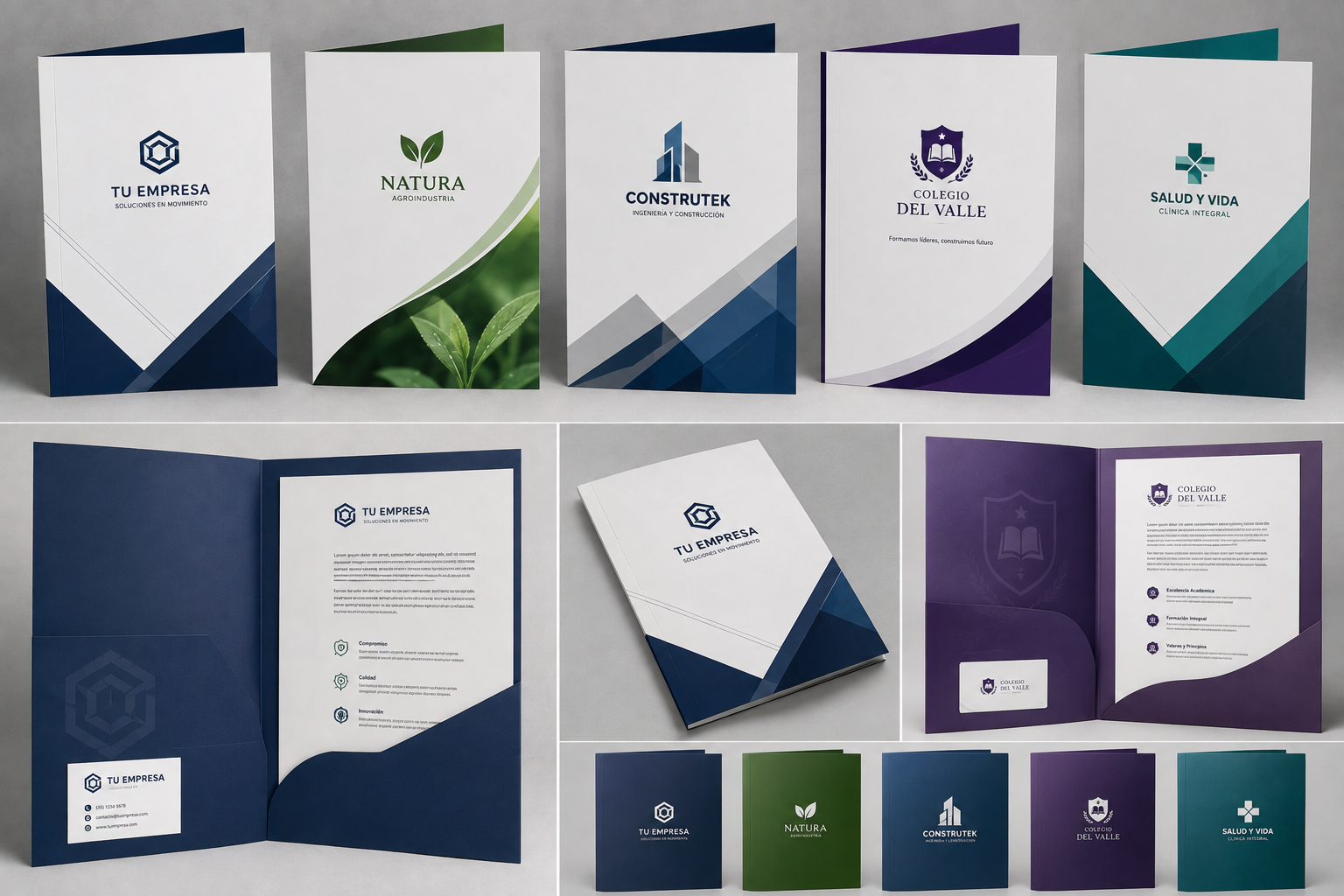 Folders corporativos impresos