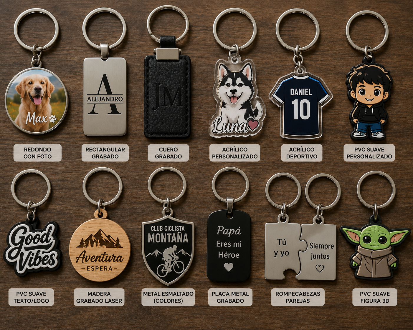 Llaveros personalizados
